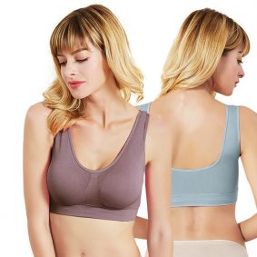 AHH Genie 3 Pack Seamless Sports Bra With Removable Pads Wirefree